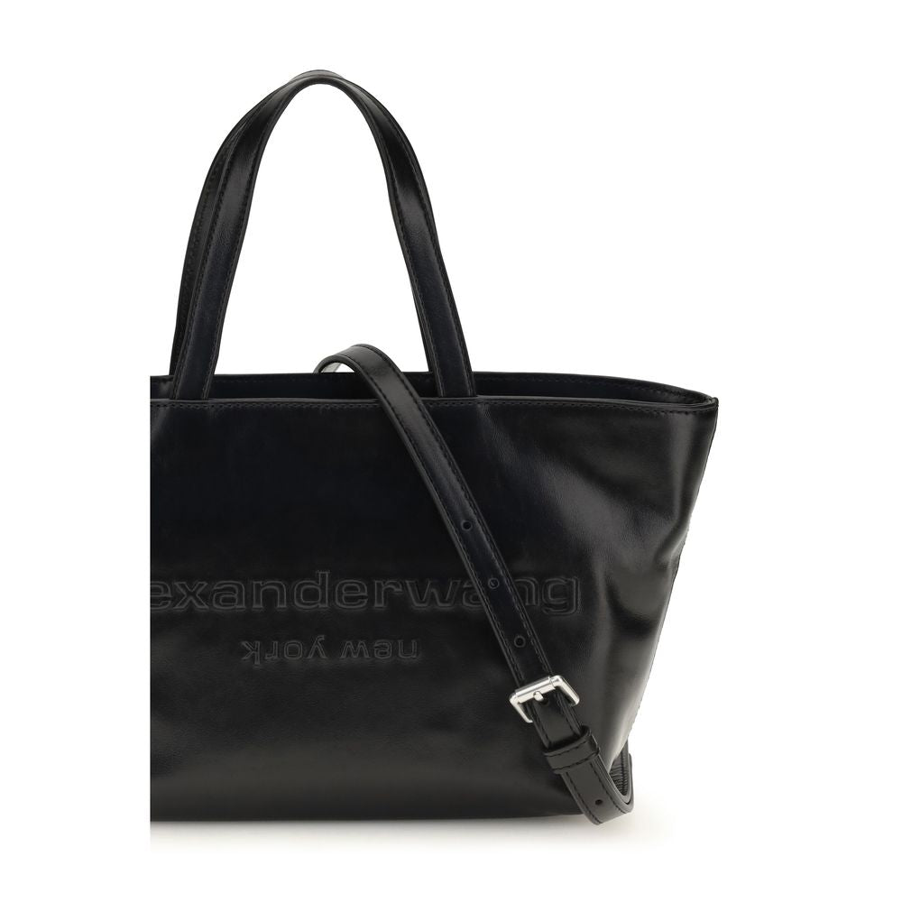 Alexander Wang Schwarze Kalbsleder Bos Taurus Handtasche