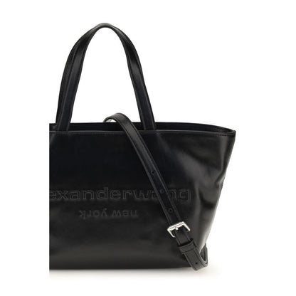 Alexander Wang Schwarze Kalbsleder Bos Taurus Handtasche
