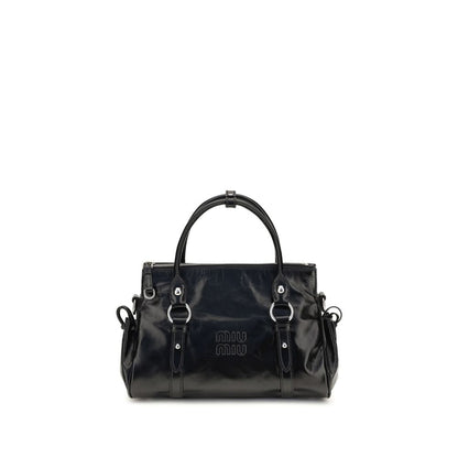Miu Miu Schwarze Kalbsleder Bos Taurus Handtasche