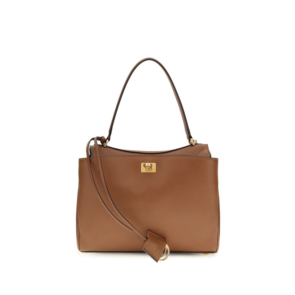 Balenciaga Braune Kalbsleder Bos Taurus Schultertasche