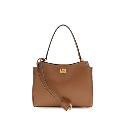 Balenciaga Braune Kalbsleder Bos Taurus Schultertasche