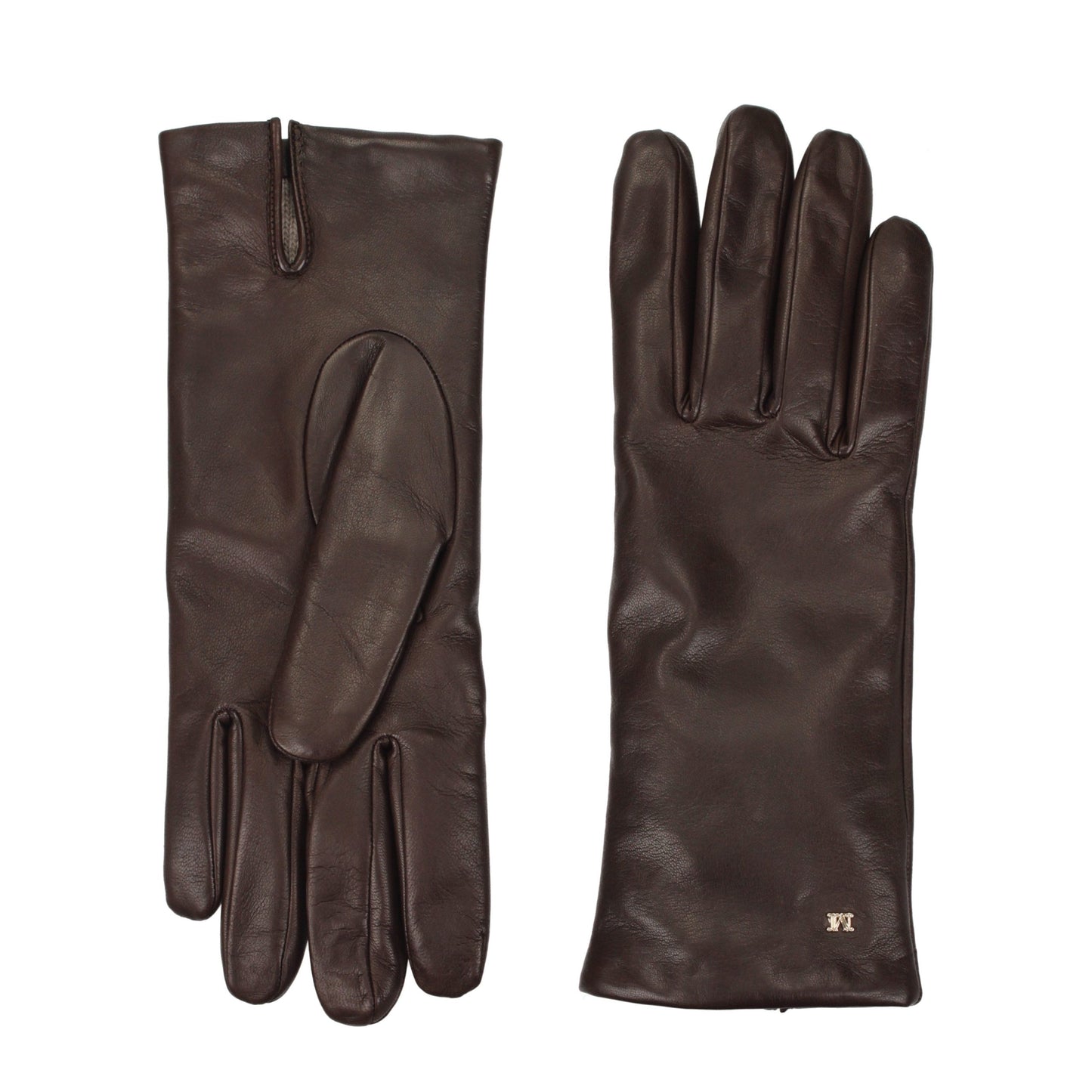Max Mara Braune Lederhandschuhe