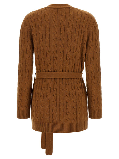 Valentino Garavani Brauner Kaschmir-Strickjacke