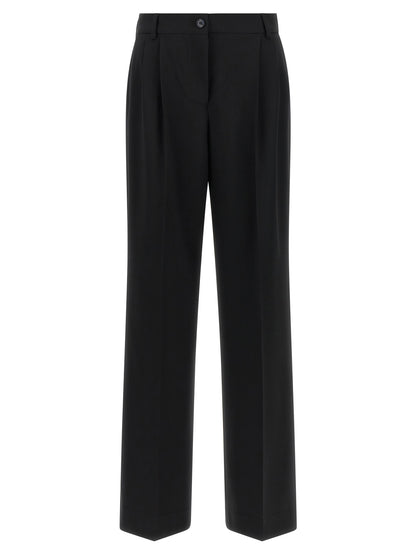 Dolce & Gabbana Schwarze Hose aus reiner Schurwolle