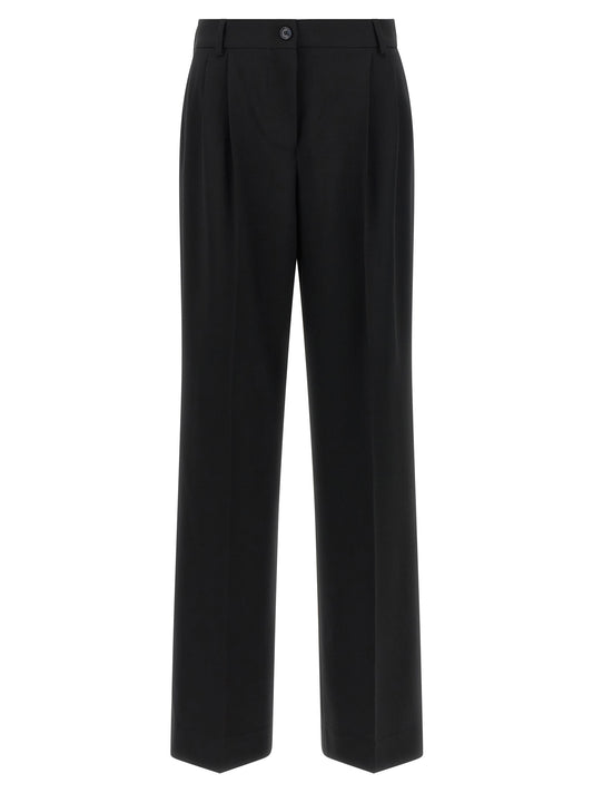 Dolce & Gabbana Schwarze Hose aus reiner Schurwolle