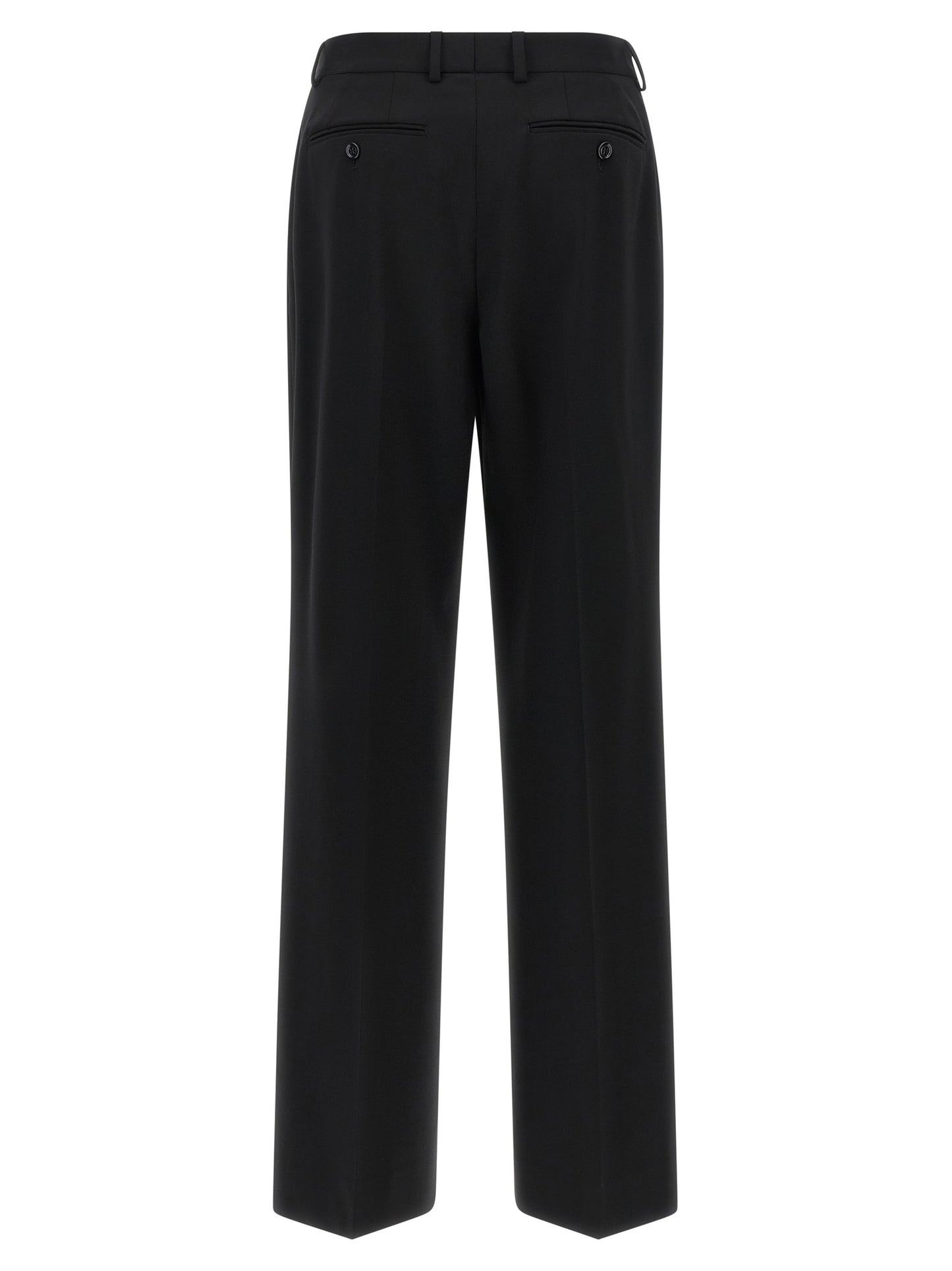 Dolce & Gabbana Schwarze Hose aus reiner Schurwolle