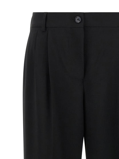 Dolce & Gabbana Schwarze Hose aus reiner Schurwolle