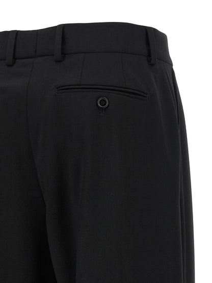 Dolce & Gabbana Schwarze Hose aus reiner Schurwolle