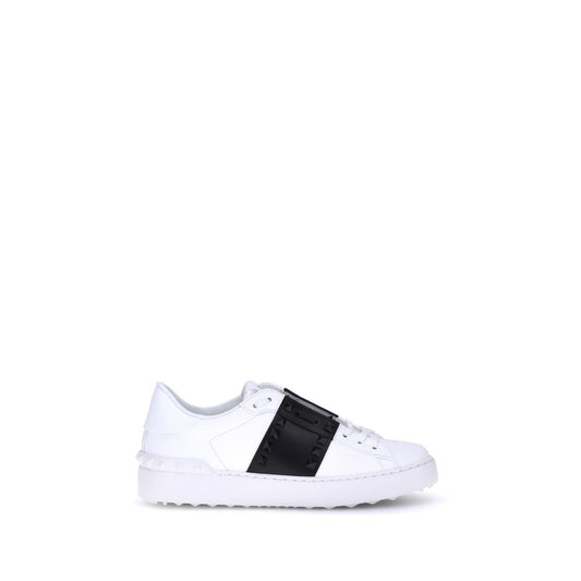 Valentino Garavani Weiße Low-Top-Sneaker aus Kalbsleder Bos Taurus