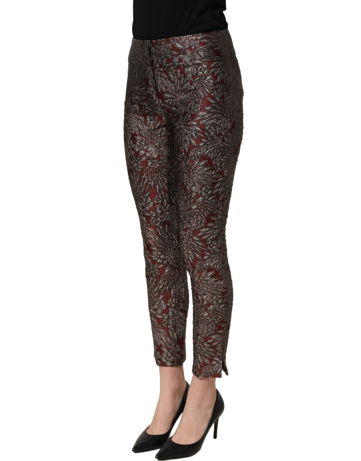 Dolce & Gabbana Gray Polyester Trousers