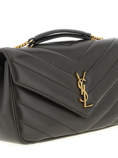 Saint Laurent Schultertasche aus braunem Lammleder