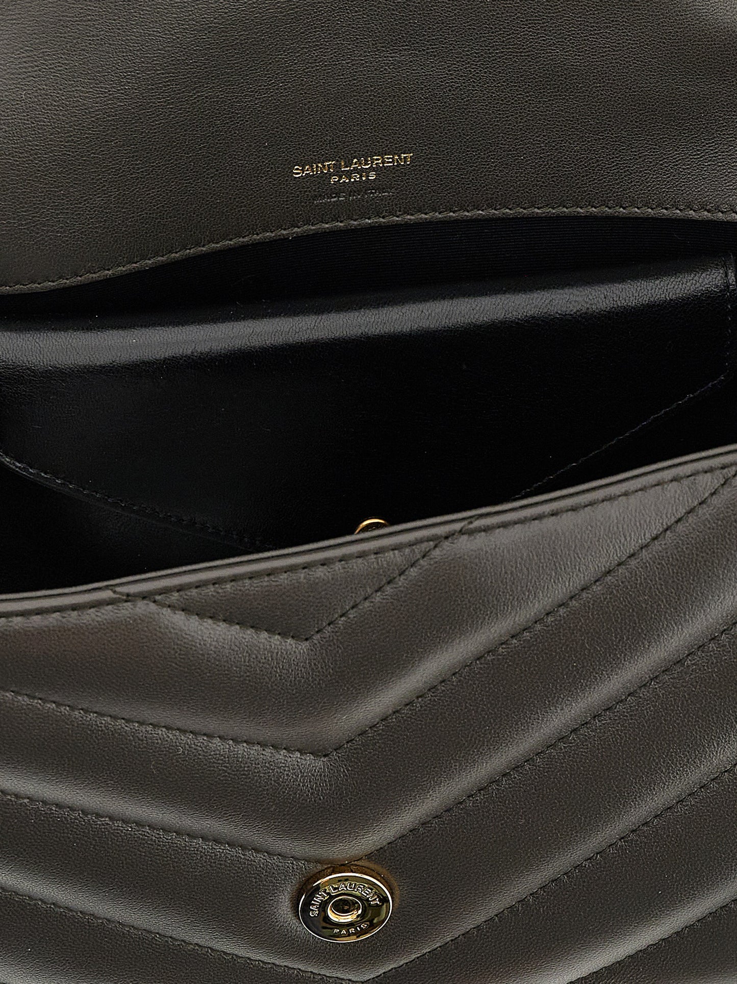 Saint Laurent Schultertasche aus braunem Lammleder