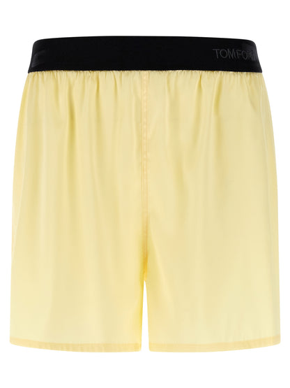 Tom Ford Zweifarbige Seiden-Bermudashorts