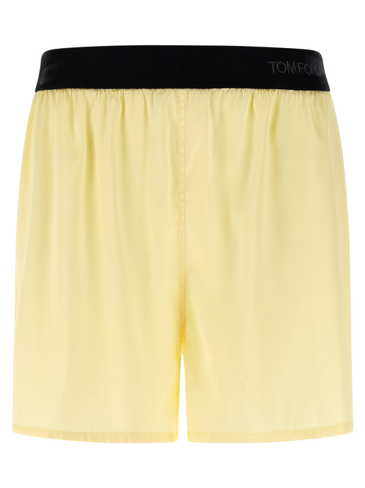 Tom Ford Zweifarbige Seiden-Bermudashorts