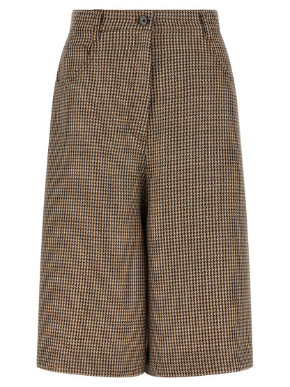 Brunello Cucinelli Braune Bermuda-Shorts aus Schurwolle