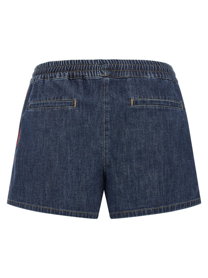 Valentino Garavani Blaue Baumwoll-Bermudashorts