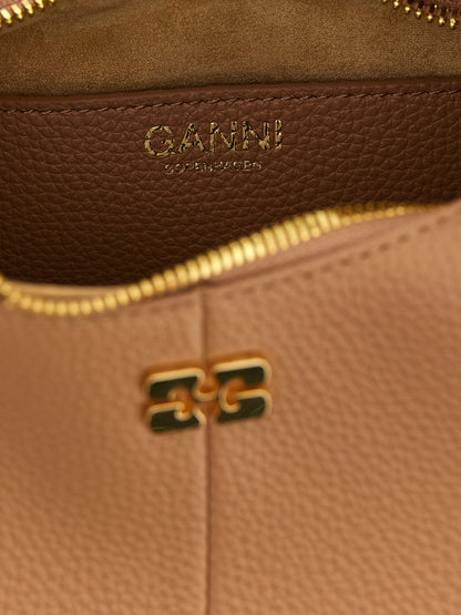 Ganni Beige Polyester Handtasche