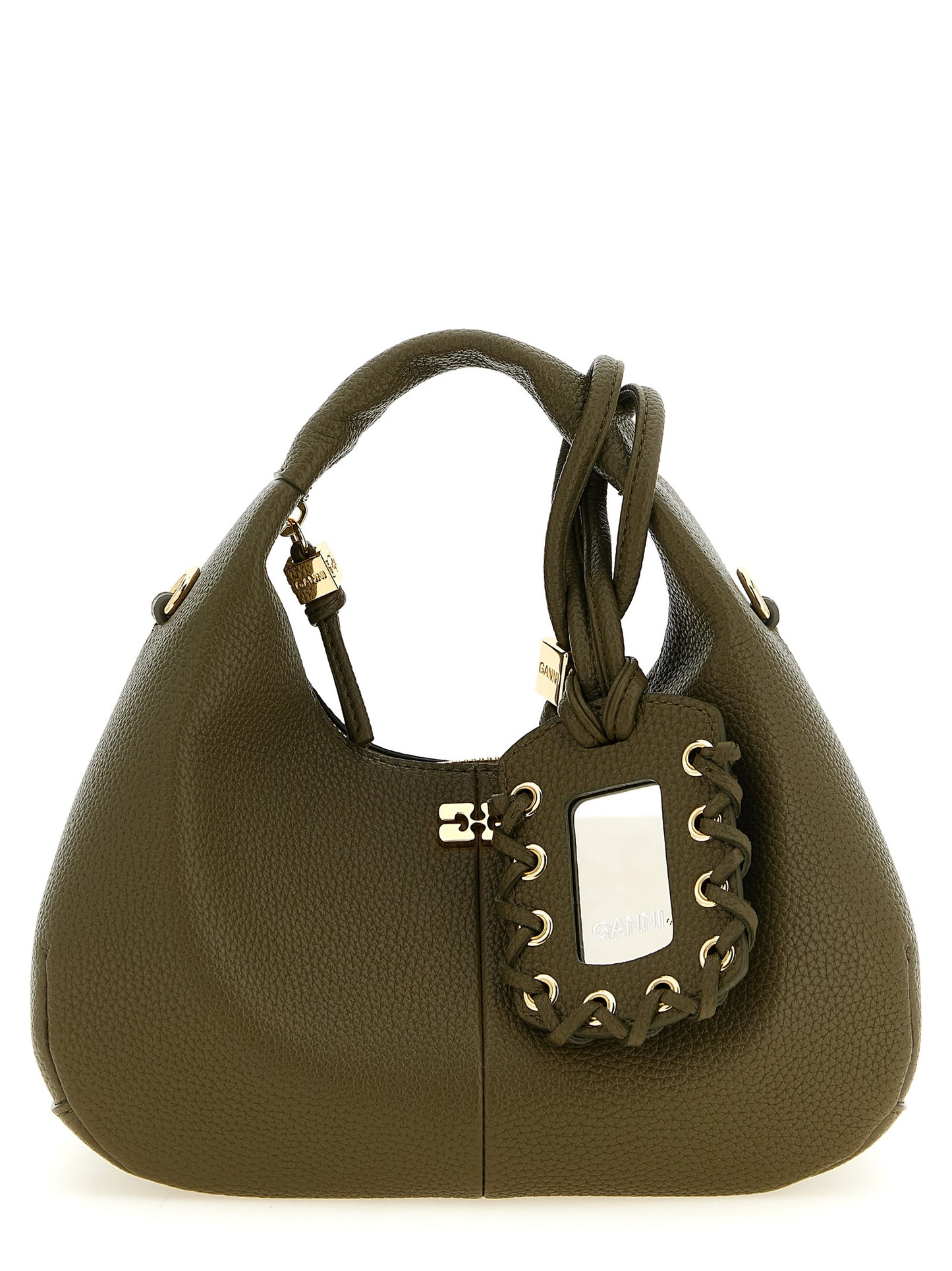 Ganni Zweifarbige Handtasche aus Polyester