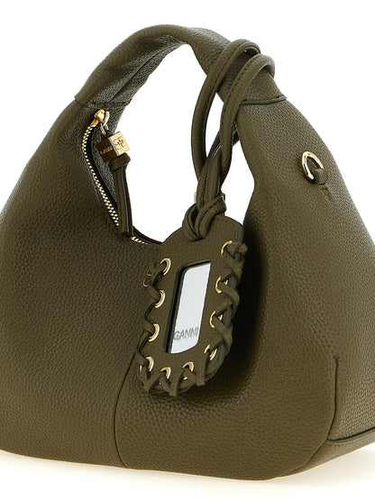 Ganni Zweifarbige Handtasche aus Polyester