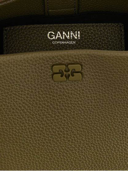 Ganni Zweifarbige Handtasche aus Polyester