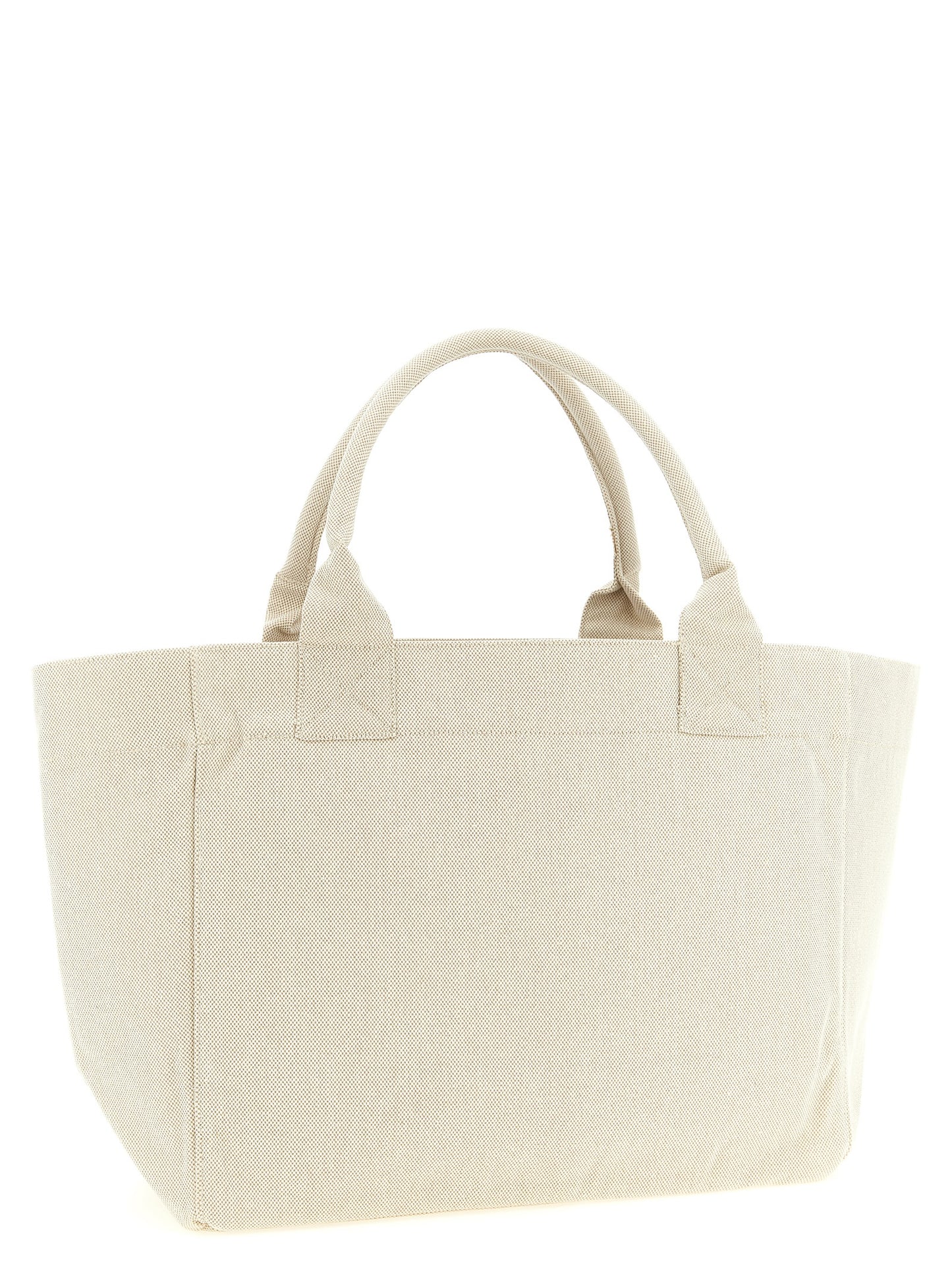 Ganni Beige Shopper aus recycelter Baumwolle