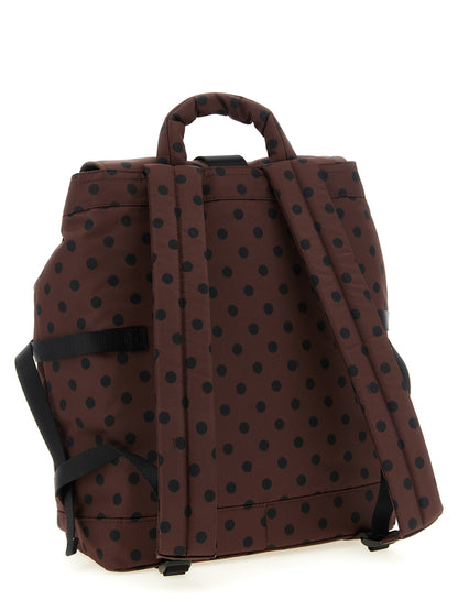Ganni Brauner Rucksack aus recyceltem Polyamid