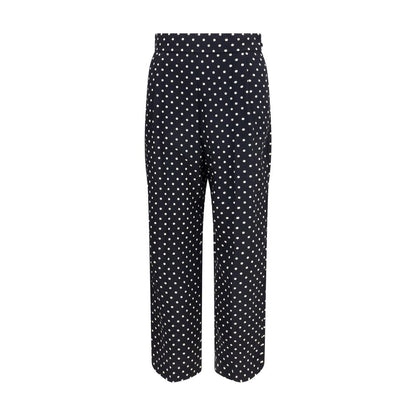 Valentino Schwarze Seiden-Cropped-Hose