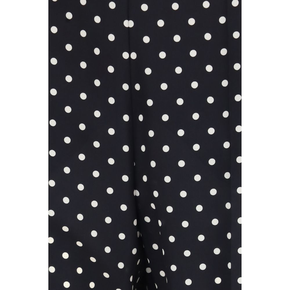 Valentino Schwarze Seiden-Cropped-Hose