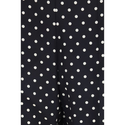 Valentino Schwarze Seiden-Cropped-Hose