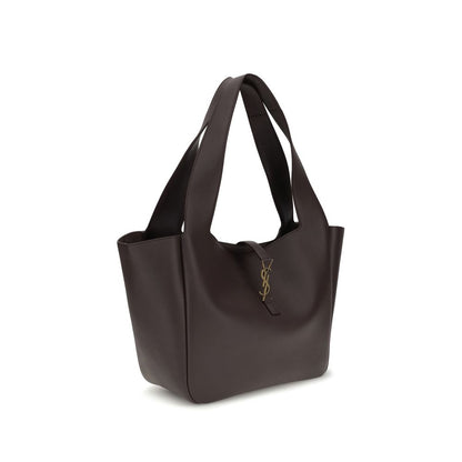 Saint Laurent Braune Kalbsleder Bos Taurus Schultertasche