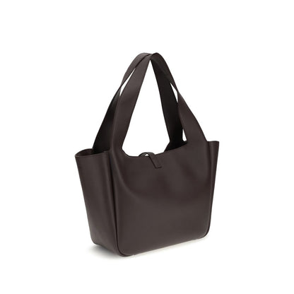 Saint Laurent Braune Kalbsleder Bos Taurus Schultertasche