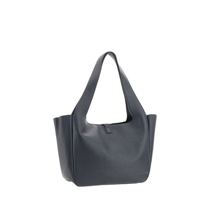 Saint Laurent Schwarze Bos Taurus Kalbsleder Schultertasche