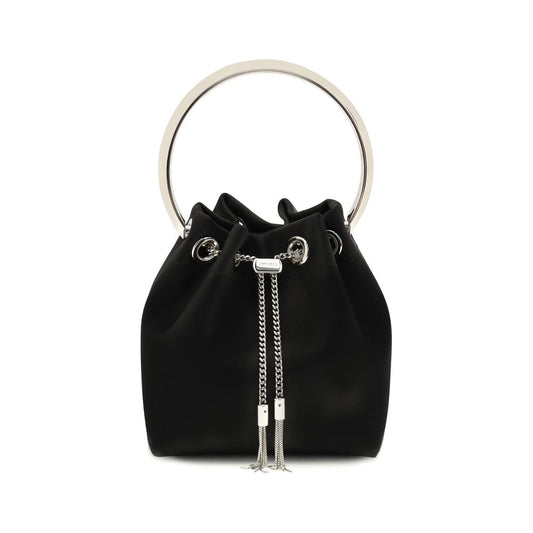 Jimmy Choo Schwarze Baumwoll-Umhängetasche