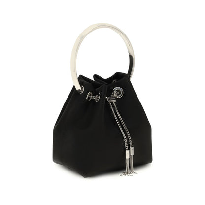 Jimmy Choo Schwarze Baumwoll-Umhängetasche