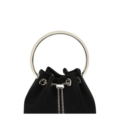 Jimmy Choo Schwarze Baumwoll-Umhängetasche