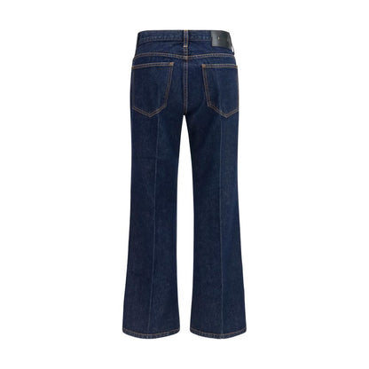 Khaite Blaue Baumwoll-Jeans mit ausgestelltem Bein
