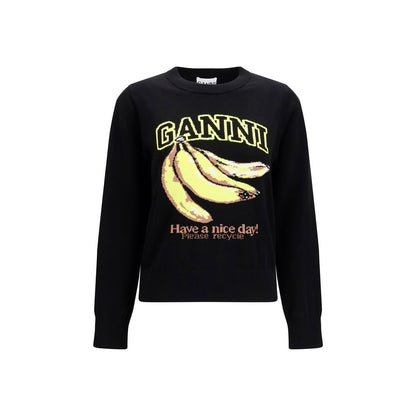 Ganni Schwarzer Baumwoll-Sweatshirt