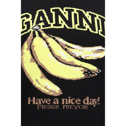 Ganni Schwarzer Baumwoll-Sweatshirt