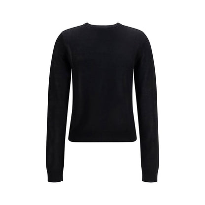 Ganni Schwarzer Baumwollcardigan