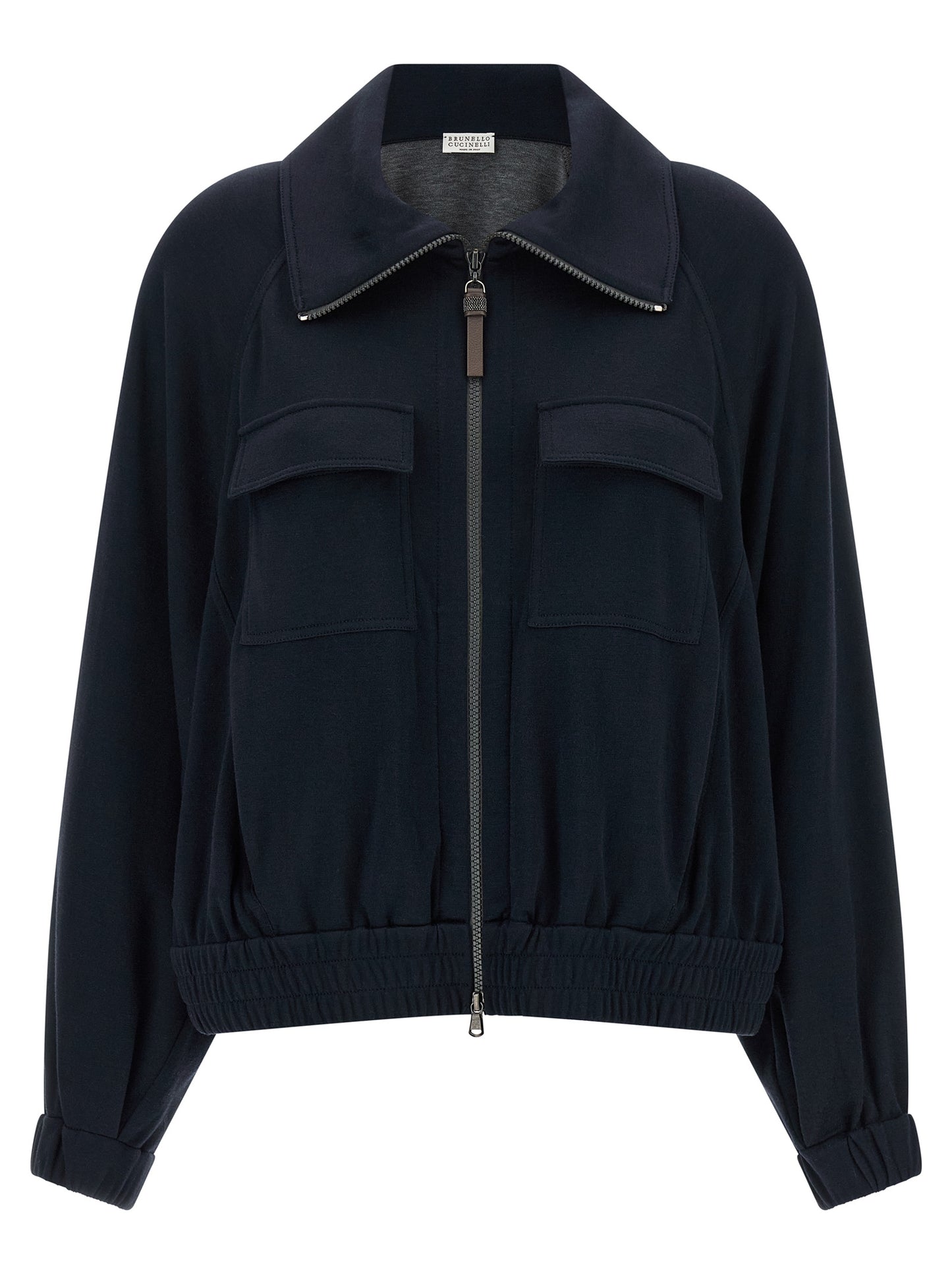 Brunello Cucinelli Blauer Baumwoll-Bomber