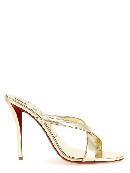 Christian Louboutin Stiletto-Sandalen aus Lammleder in Gold
