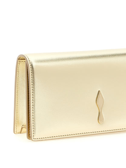 Christian Louboutin Clutch aus Lammleder in Gold