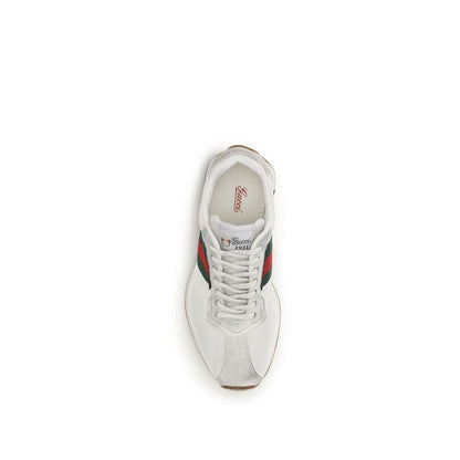 Gucci Weiße Sneaker aus Polyester im Athletic-Stil