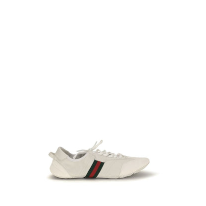 Gucci Weiße Low-Top-Sneaker aus Kalbsleder Bos Taurus