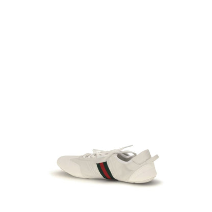 Gucci Weiße Low-Top-Sneaker aus Kalbsleder Bos Taurus