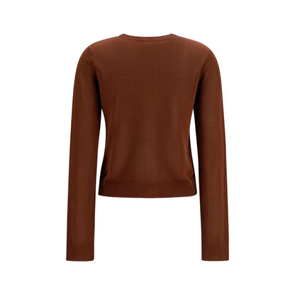 Ganni Brauner Baumwollcardigan