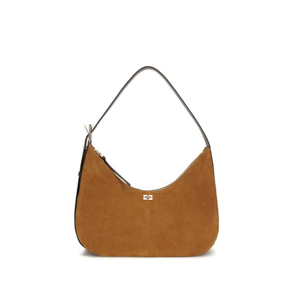 Ganni Braune Schultertasche aus recyceltem Polyester