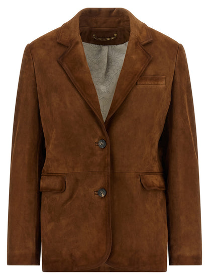 Golden Goose Braune Lammlederjacke