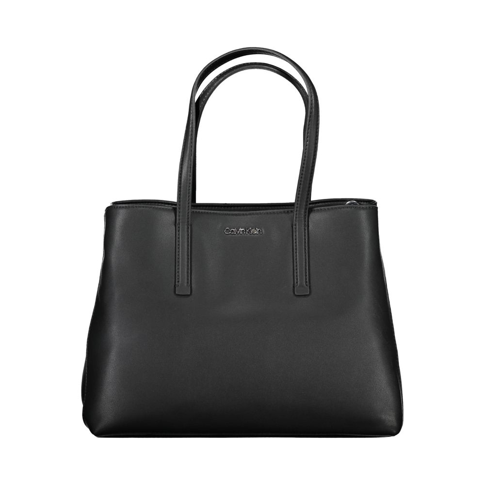 Calvin Klein Schwarze Damen-Handtasche aus Polyester