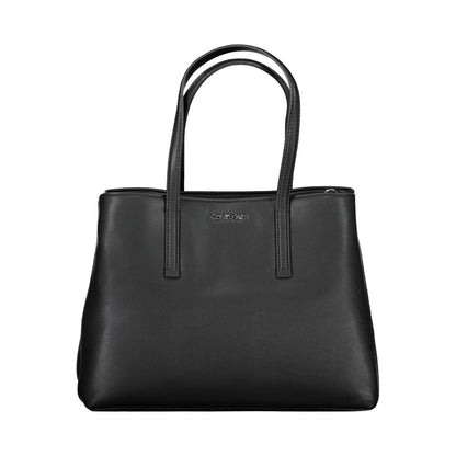 Calvin Klein Schwarze Damen-Handtasche aus Polyester